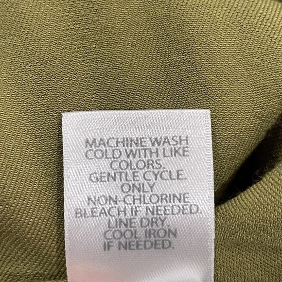 J Jill Pintuck Pleated Top Tunic Blouse Sage Green Size Small Viscose Bohemian - Picture 7 of 12